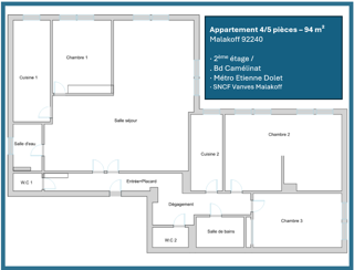  Appartement à vendre 4 pièces 94 m²