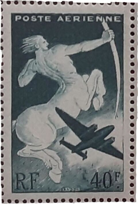 Timbres � l'unit�, ou x4 centaure poste a�rienne 40f 0 Pontoise (95)