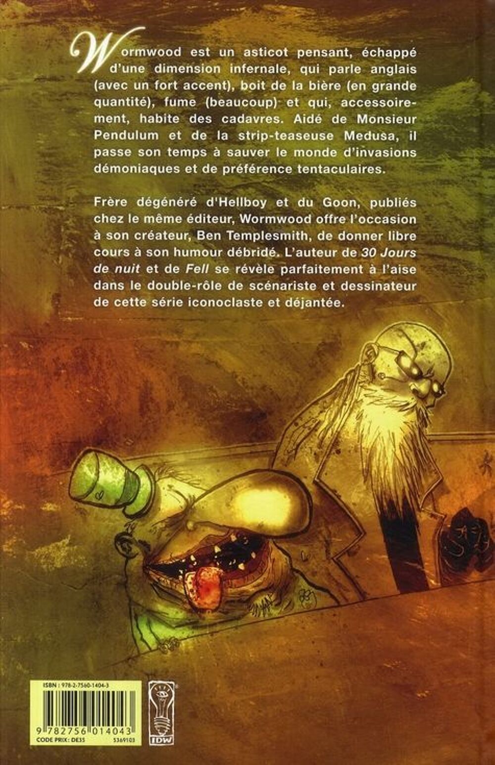 Wormwood t.1 : gentleman zombie Livres et BD