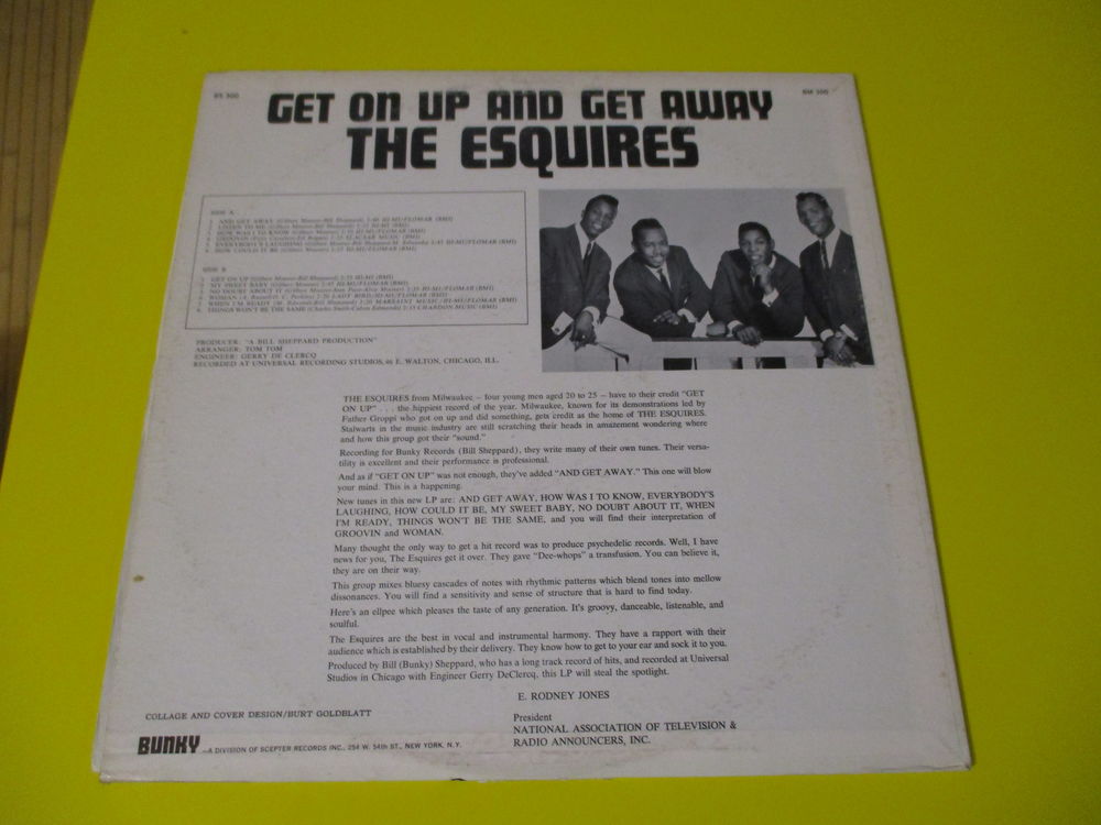 THE ESQUIRES 33 TOURS US LP RNB SOUL DOO WOP
CD et vinyles