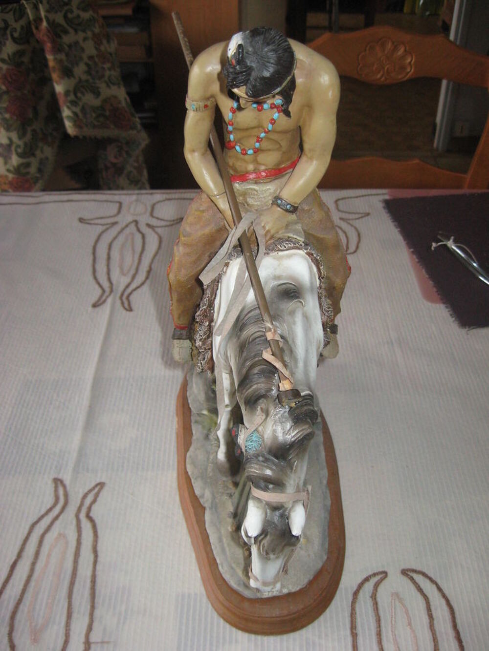 statuette indien &agrave; cheval, Univers trade Décoration