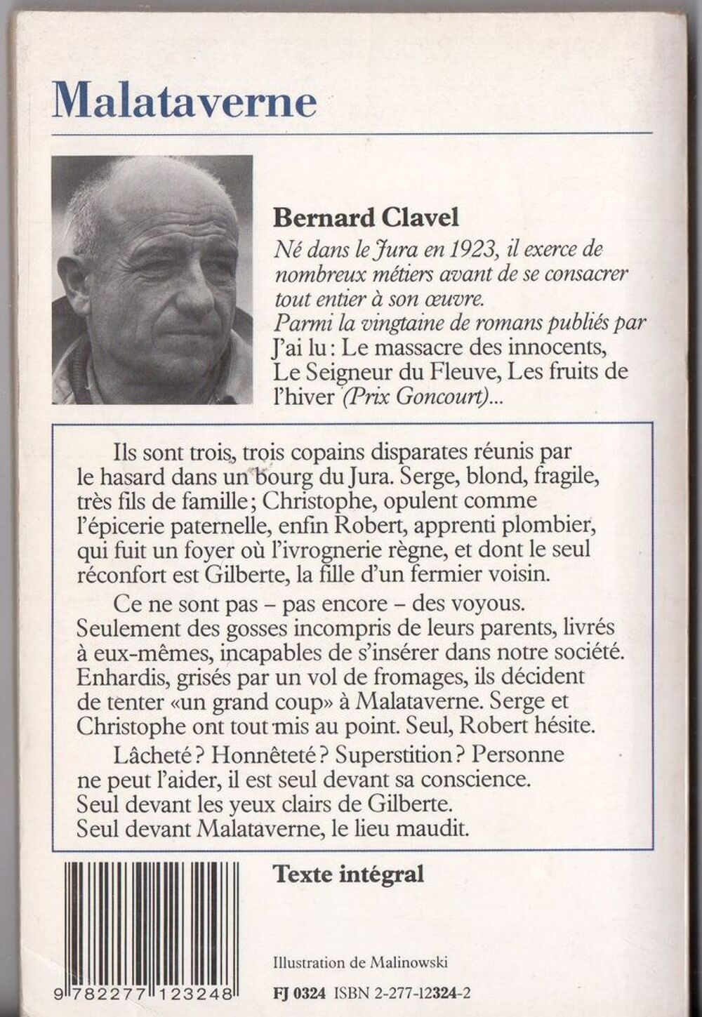Malataverne - Bernard Clavel Livres et BD