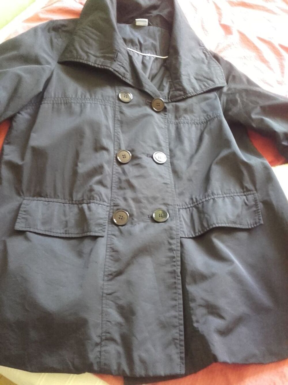 Trench femme 3/4 noir T 40-42 Vêtements