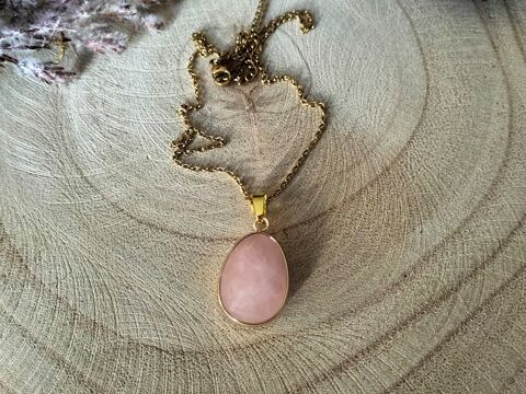 Collier pendentif Quartz Rose V�ritable  17 Toulouse (31)