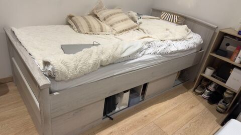 Lit avec rangement 190x90 50 Grasse (06)