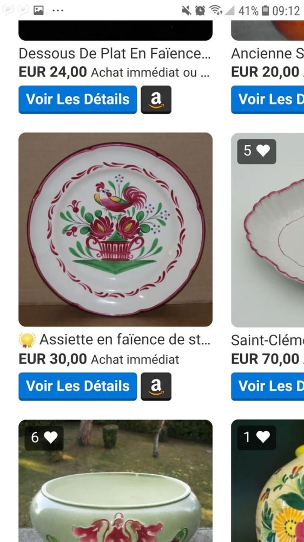 assiettes fa&iuml;ences Cuisine