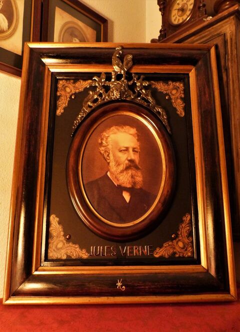 Imposant Tableau  JULES VERNE XIX  Cra. Steampunk 150 Mont-de-Marsan (40)