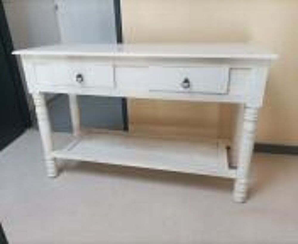 commode ancienne en bois peinture blanche Meubles