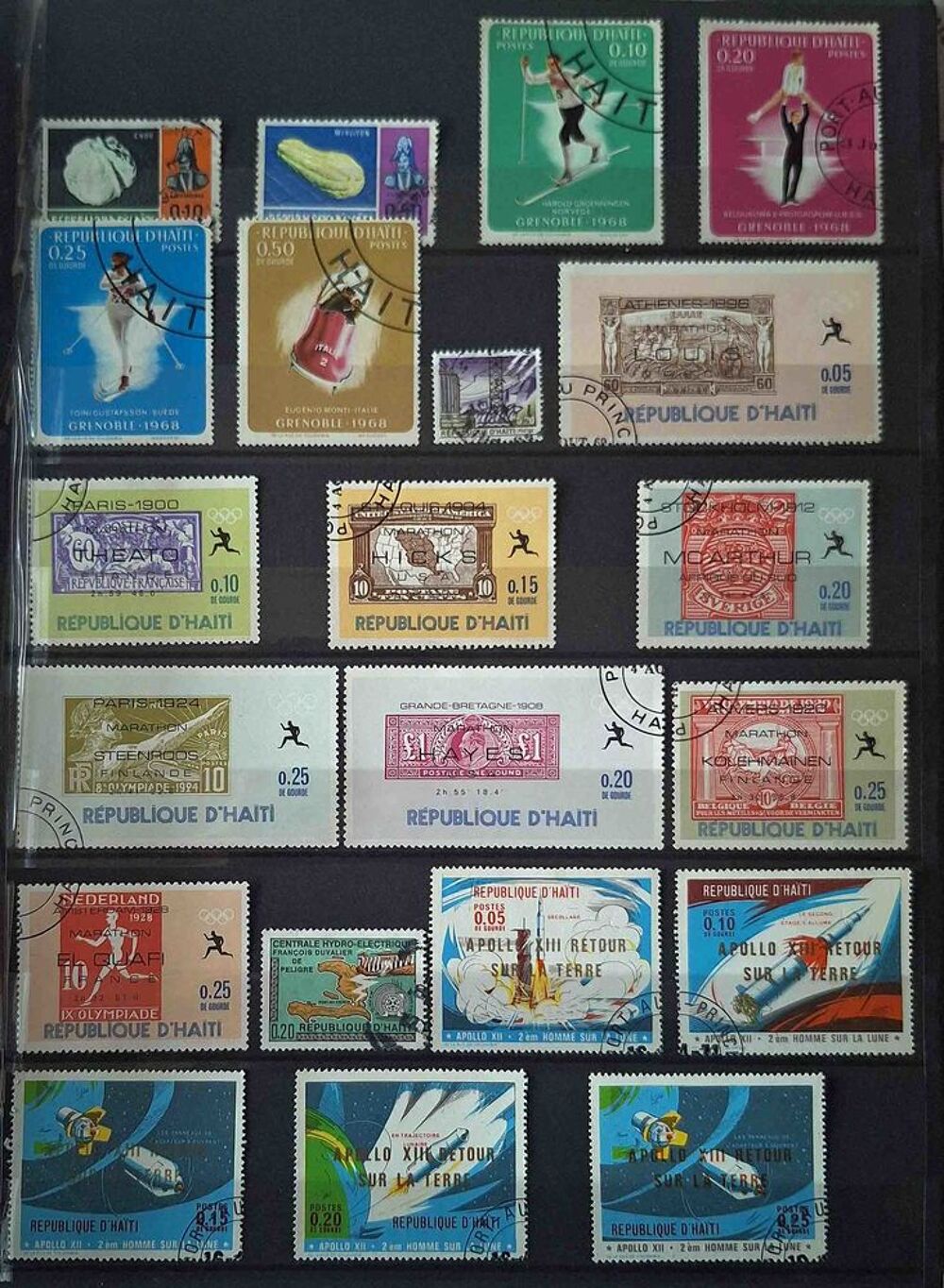 S&eacute;rie de timbres de collection d'Ha&iuml;ti 