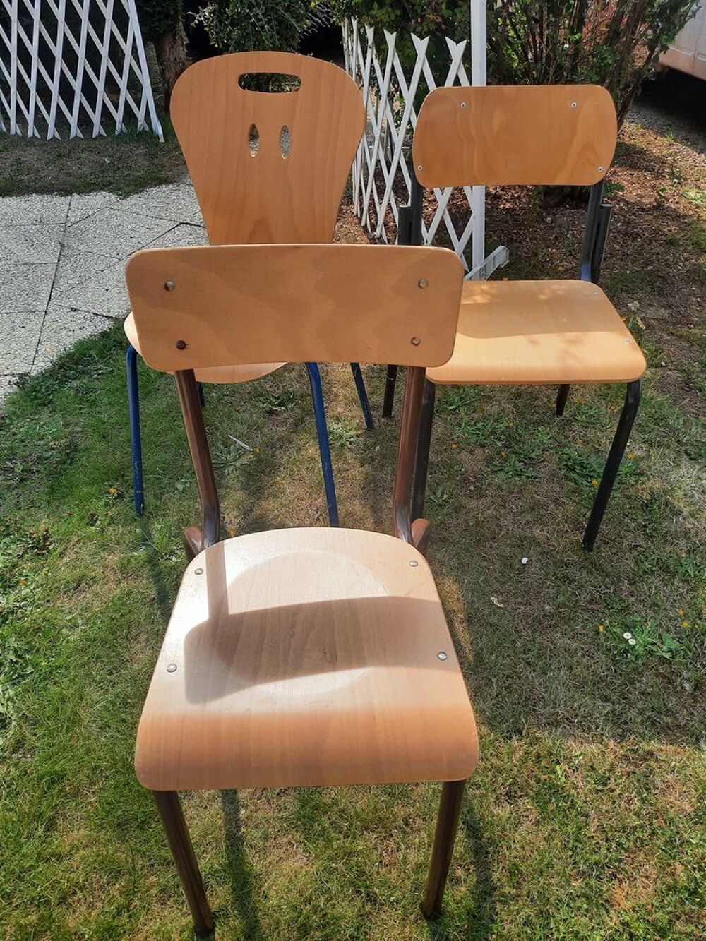 lots de 3 chaises assorties en h&ecirc;tre Meubles