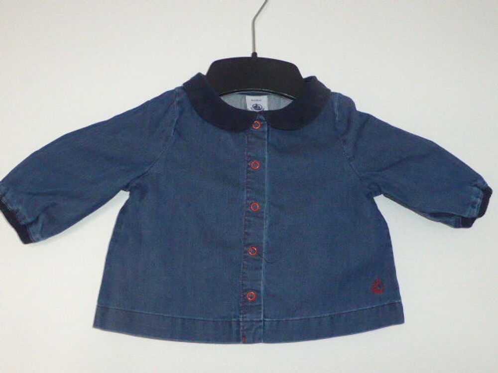 Petit Bateau chemise veste col claudine 3 mois Vêtements enfants