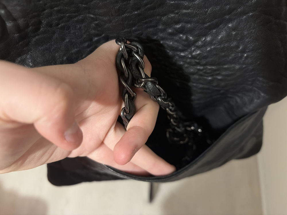 ?? Sac Zadig &amp; Voltaire Rock Bubble en Cuir Noir ?? Cha&icirc;ne Maroquinerie