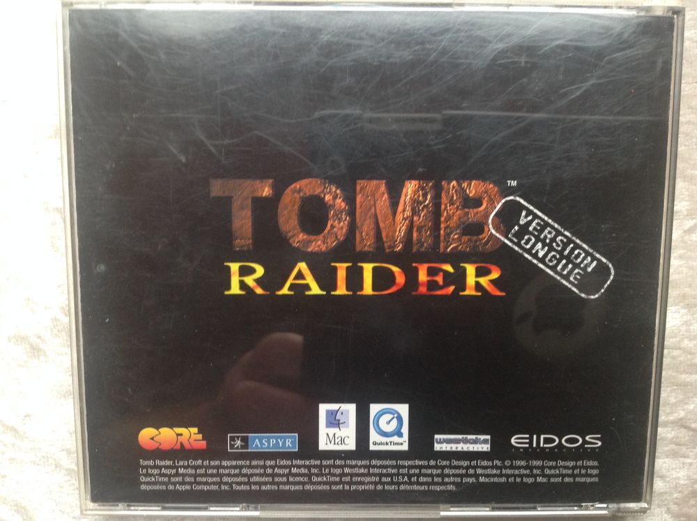 TOMB RAIDER 1 VERSION LONGUE CD-ROM MAC Envoi Possible
Consoles et jeux vidéos