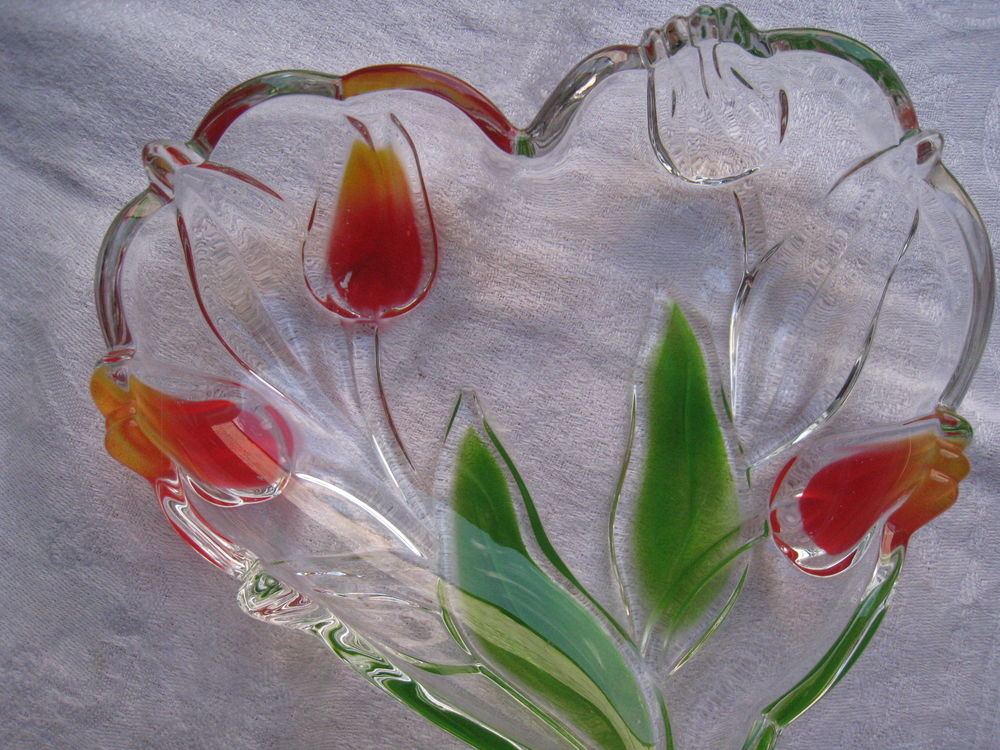 vide poche en forme de coeur en verre Cuisine