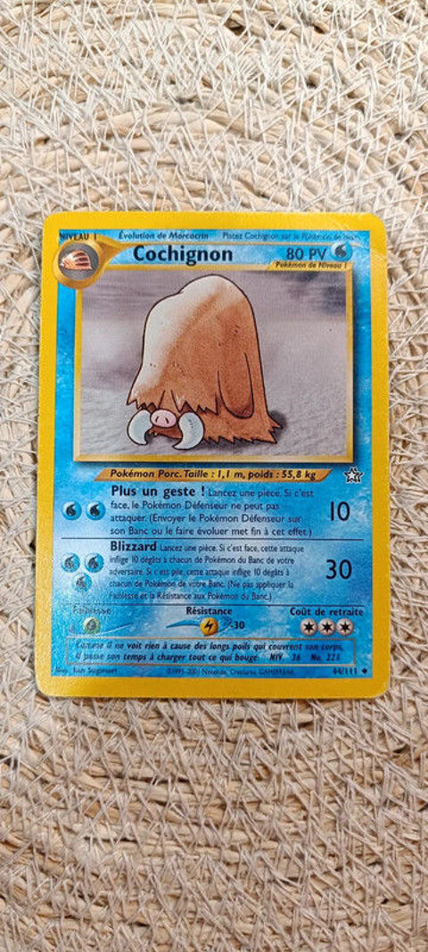 Carte Pokmon - Cochignon 44/111 3 Montbrun (46)