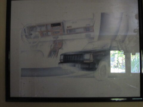 UNE LITHOGRAPHIE '' JEEP CHEROKEE '' 50 Argentat (19)