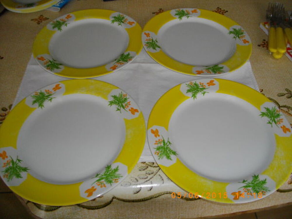 HUIT ASSIETTES PLATES A FLEURS (GRANDES ET PETITES) Cuisine