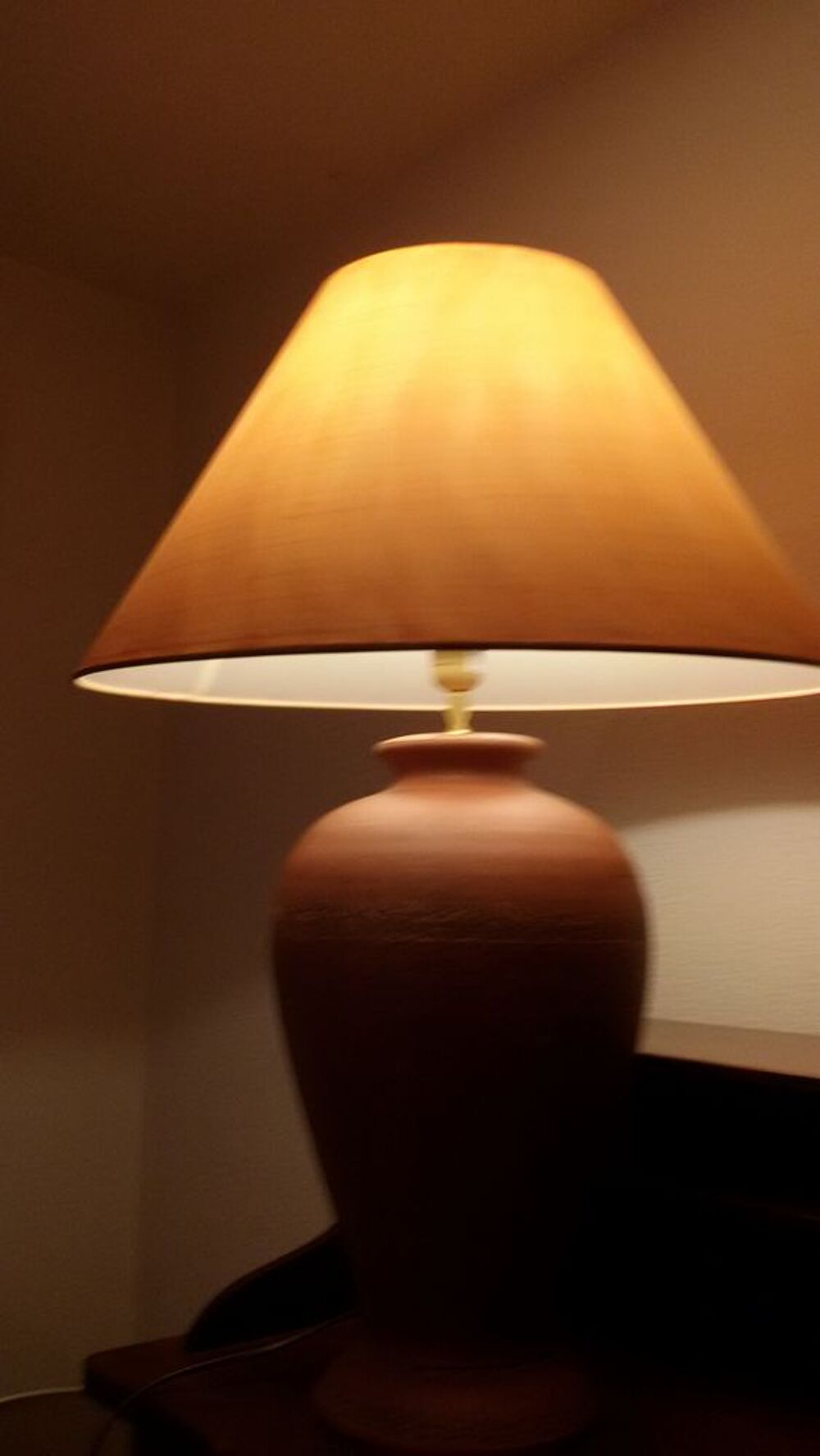 Lampe terre cuite + abat-jour Décoration