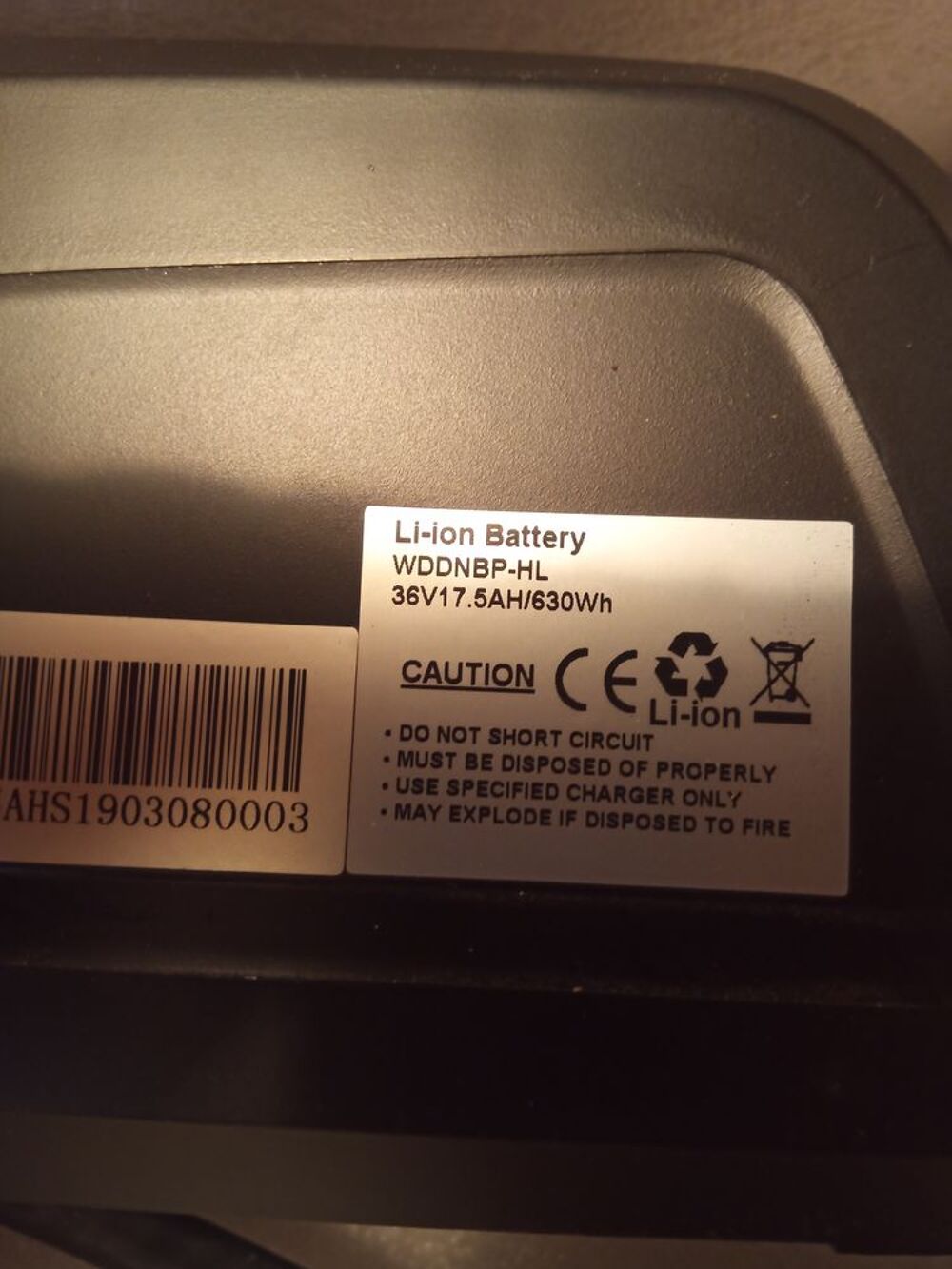 Batterie velo neuve 36v 17.5 A Sports