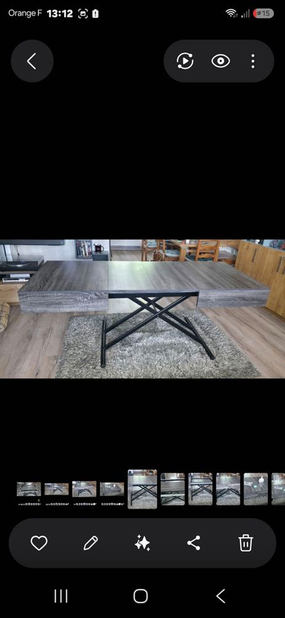 Table relevable Sundance bois vintage Meubles