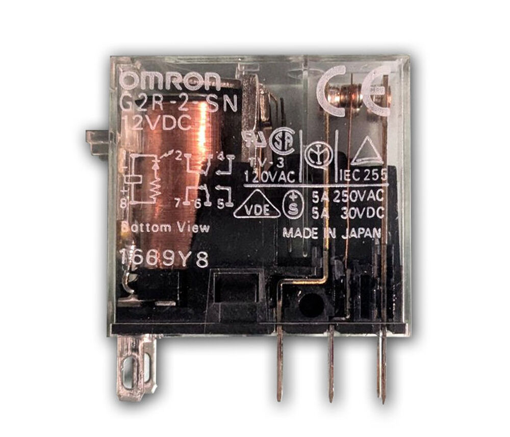 Lot de 8 relais de puissance Omron G2R-2-DC12 mont&eacute; sur base Matériel informatique
