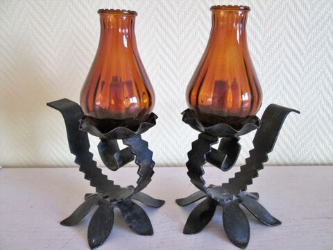 Bougeoirs en fer forg� noir 8 B�thencourt-sur-Mer (80)