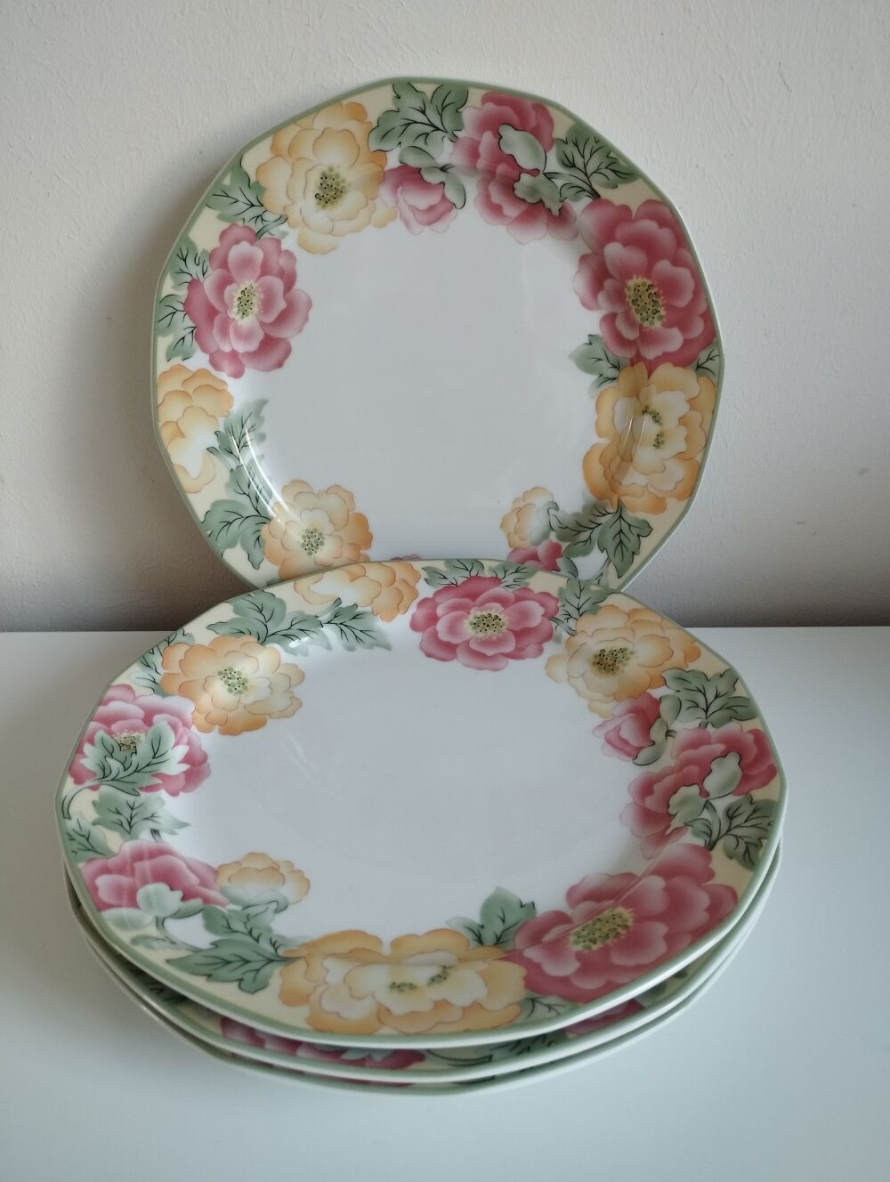 Assiettes plates printani&egrave;res Bavaria Décoration