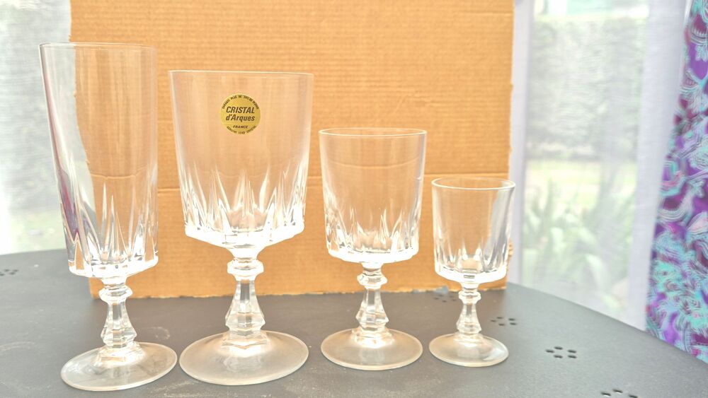 Service Verres Cristal d'Arques Décoration