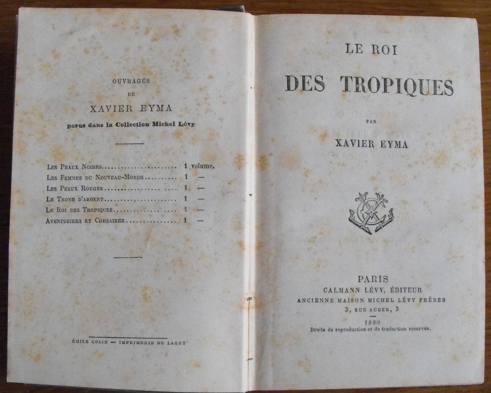 LE ROI DES TROPIQUES Livres et BD