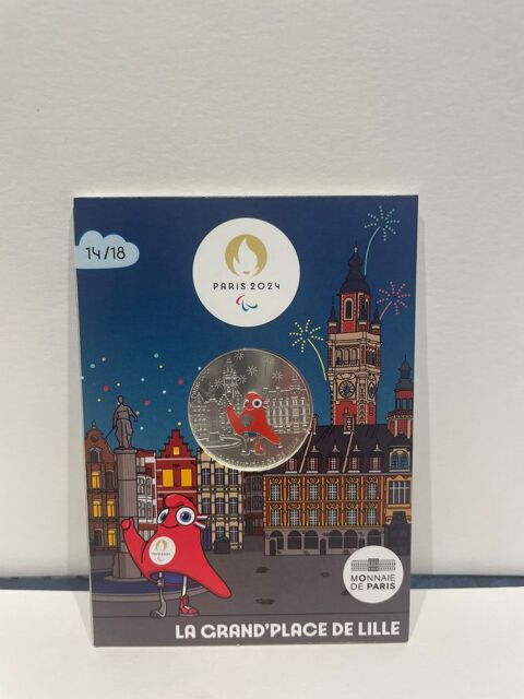  JO Paris 2024 10e ARGENT 2024 la Grand Place de Lille 25 Dourdan (91)