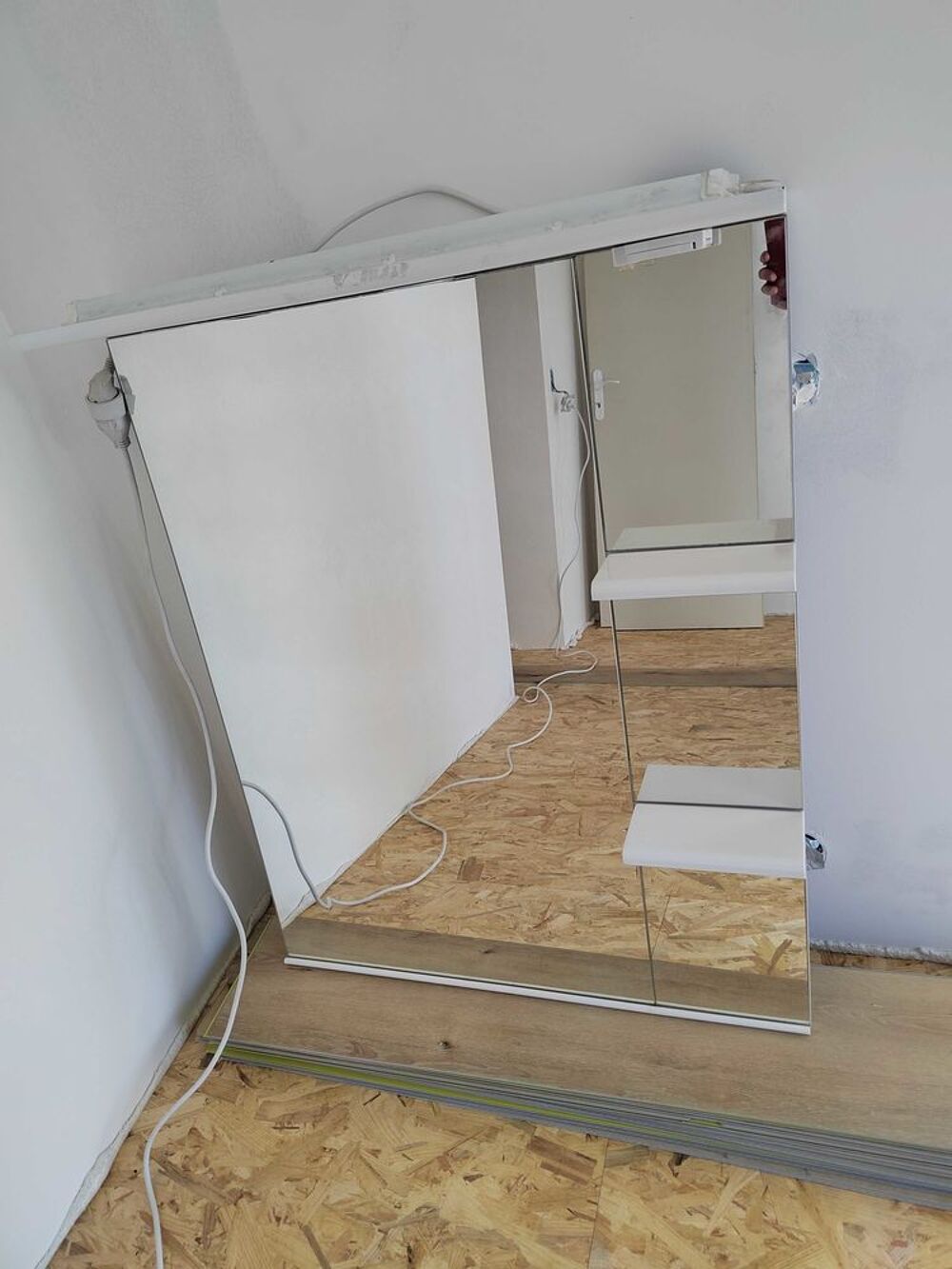 Miroir salle de bain Tol&egrave;de 80 blanc Meubles