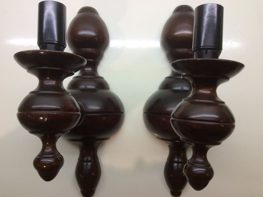 Lot de 2 Appliques murales en bois Décoration