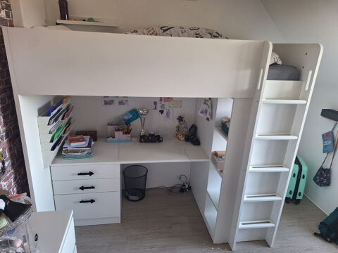 Lit mezzanine avec bureau Breteil (35)