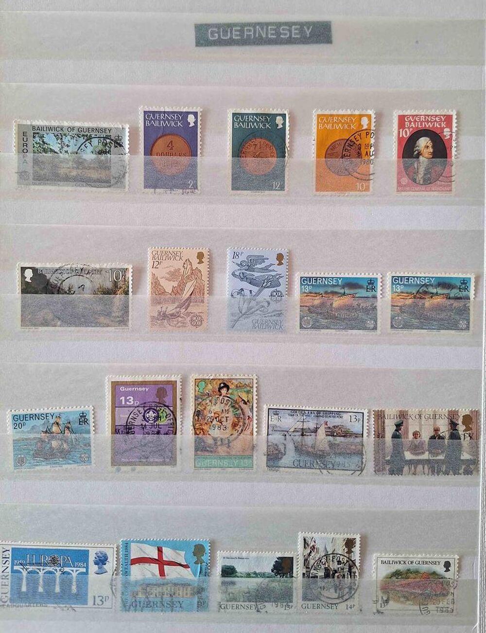 S&eacute;rie de timbres de collection de Guernesey 