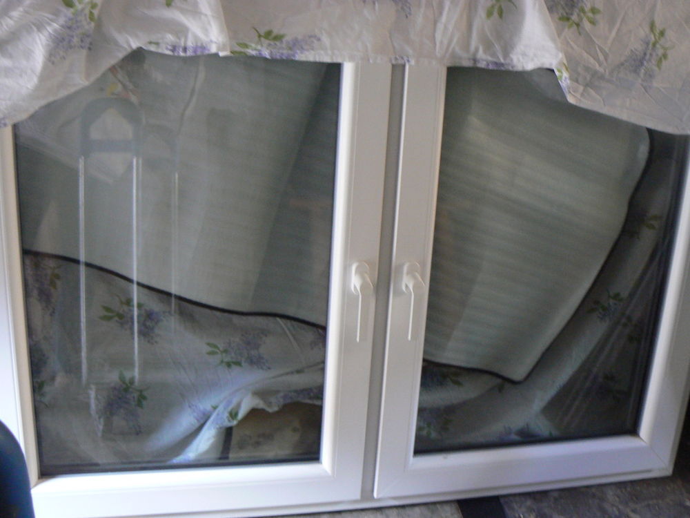 Fen&ecirc;tre double vitrage en PVC gris argent 7001 Bricolage