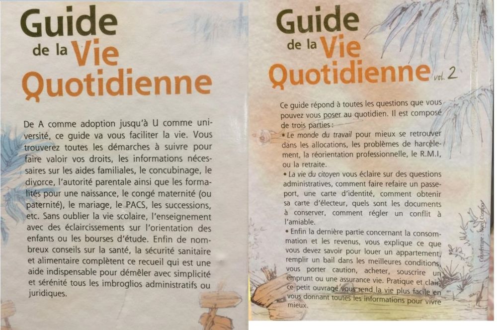 GUIDE DE LA VIE QUOTIDIENNE VOL 1 ET 2 Livres et BD