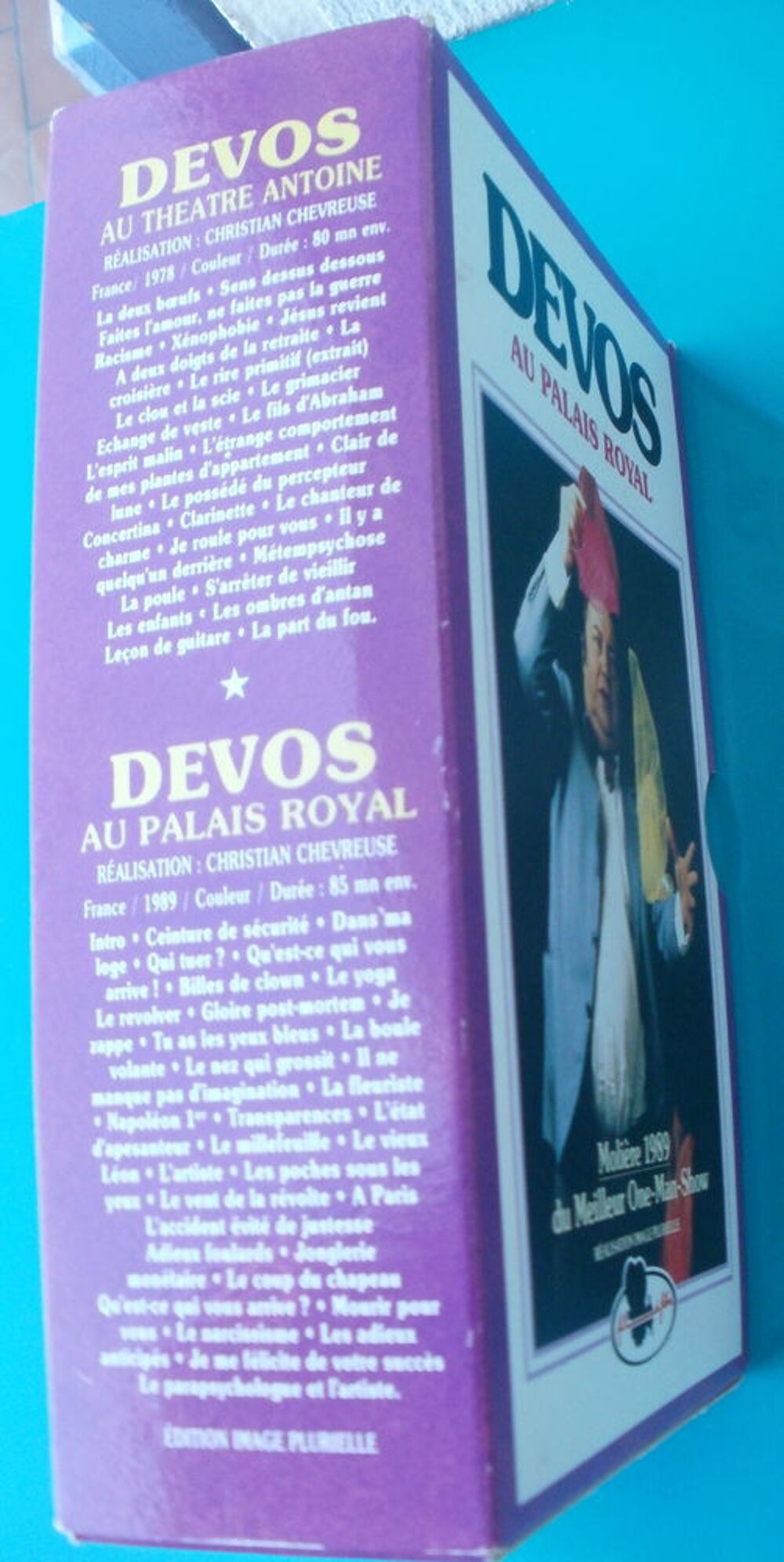 Coffret VHS DEVOS au palais royal et au th&eacute;&acirc;tre Antoine Photos/Video/TV