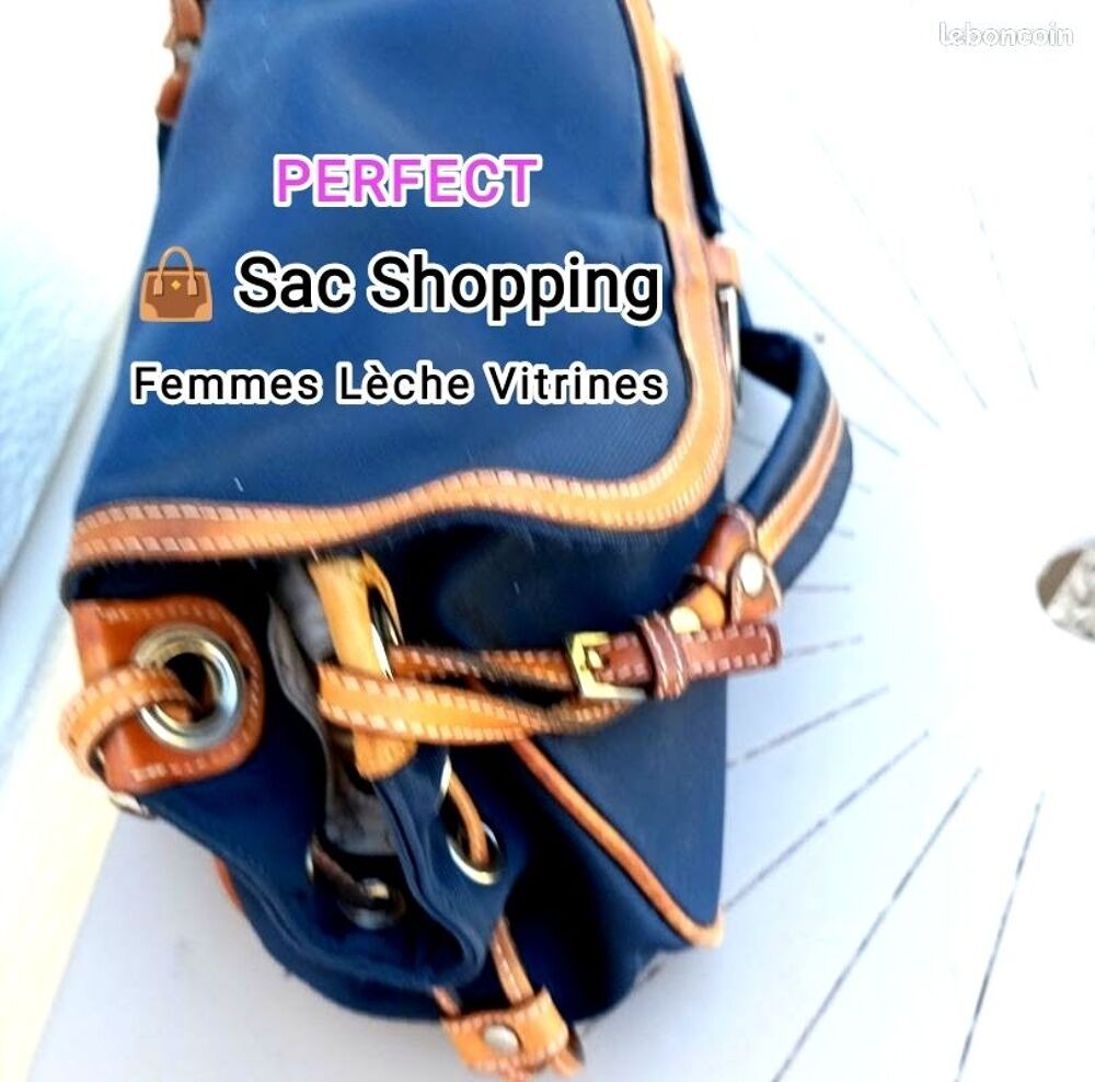 Sac Shopping Marine Fantaisies Maroquinerie