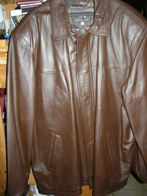 veste cuir marron  100 Lagny-sur-Marne (77)