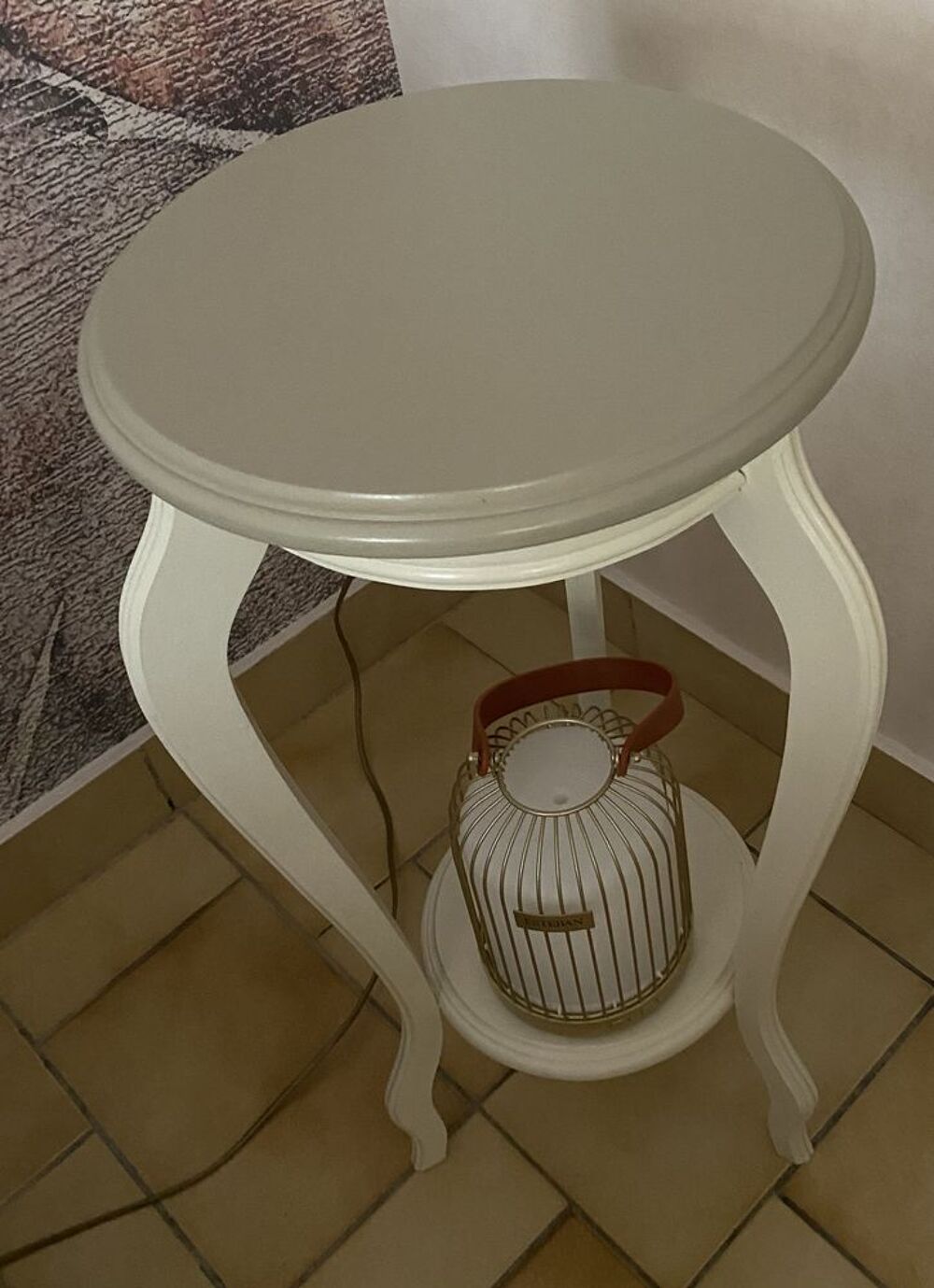 SCELLETTE ANCIENNE BOIS MASSIF CUSTOMISEE GRIS Meubles