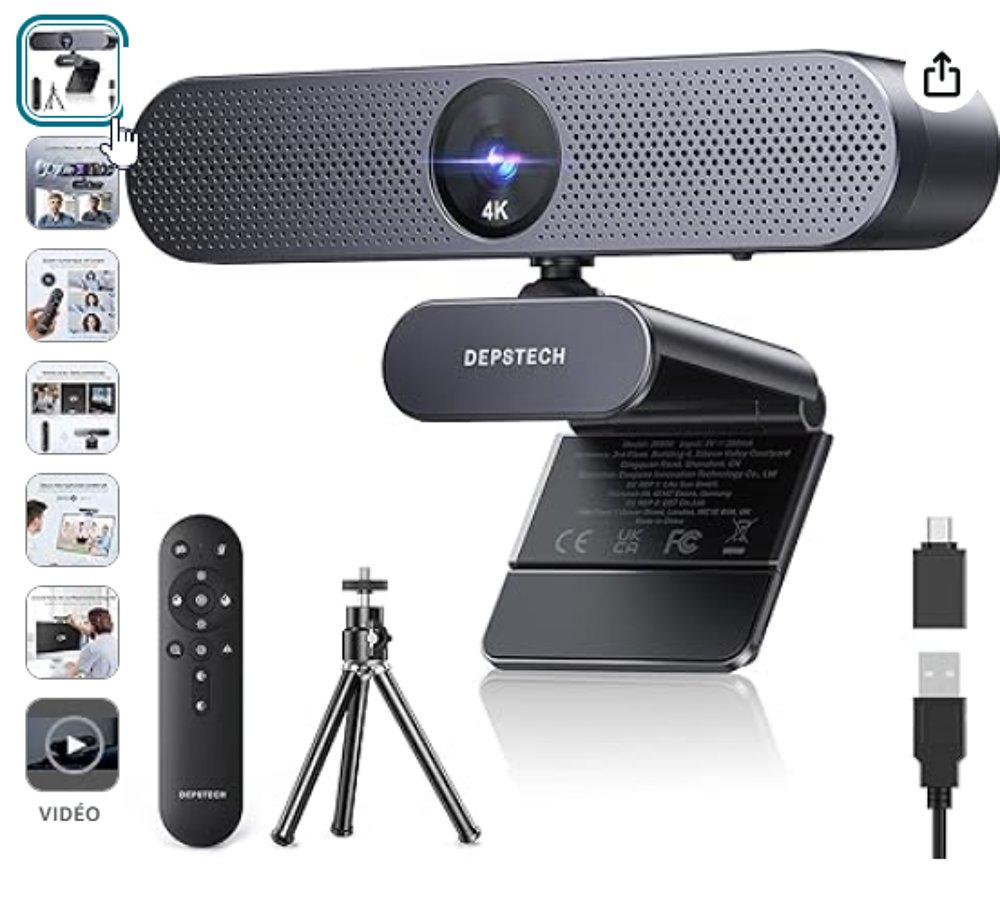 DEPSTECH DW50 Pro Webcam 4K Photos/Video/TV