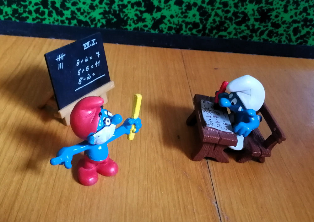 Le Schtroumpf professeur et le Schtroumpf &eacute;colier - Schleich Jeux / jouets
