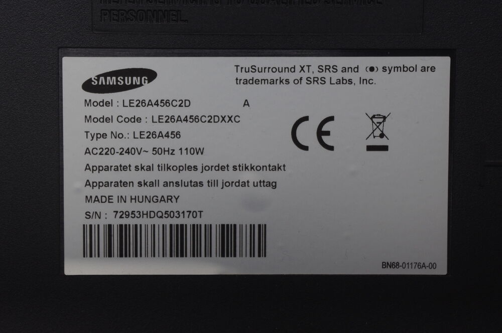 T&eacute;l&eacute; Samsung 26 pouces Photos/Video/TV
