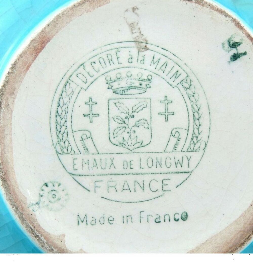 COUPELLE CENDRIER VIDE POCHE Ancienne "BNCI" Fa&iuml;ence EMAUX 