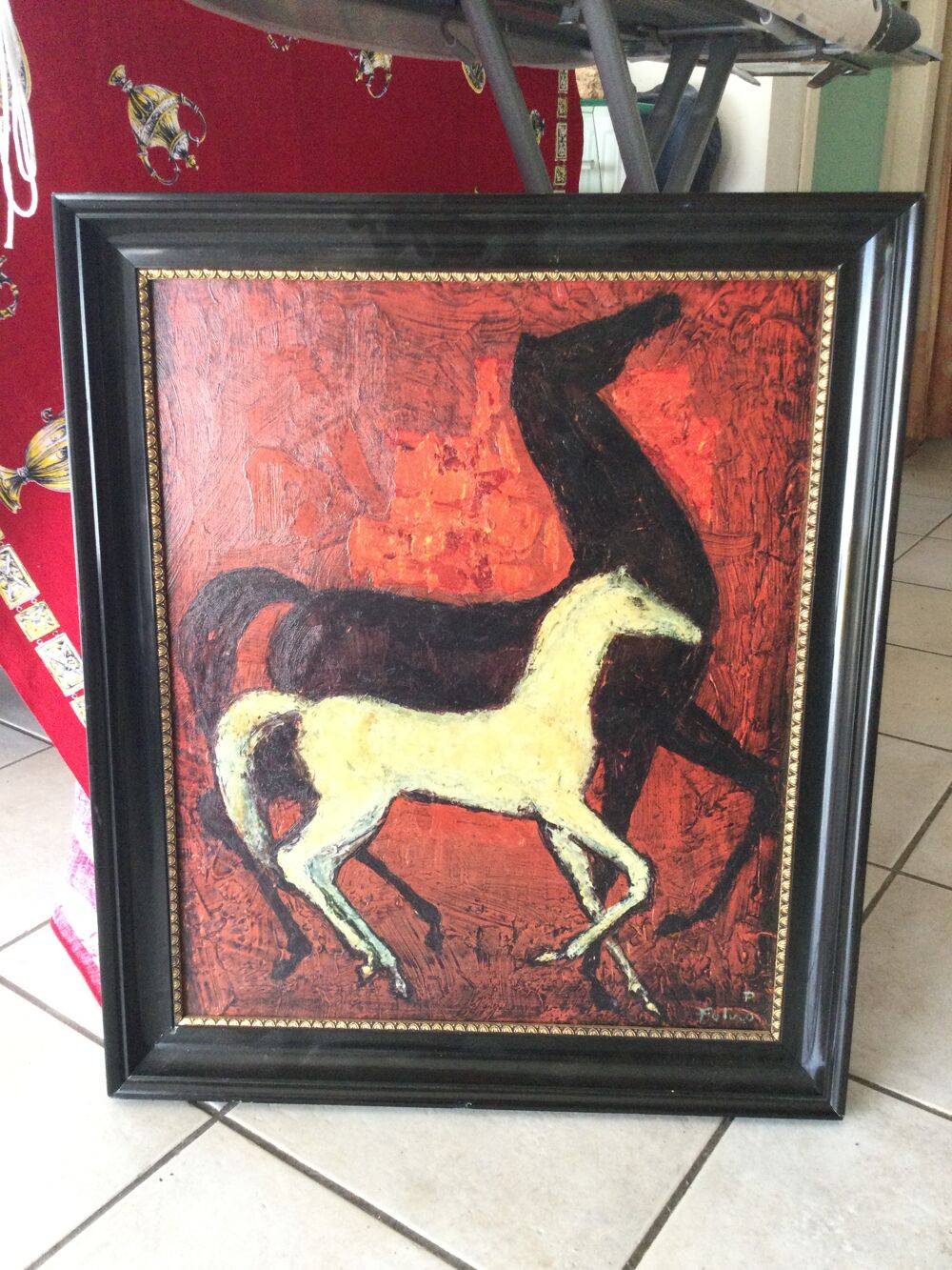 Tableau peinture chevaux Décoration