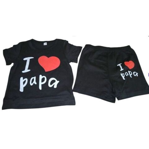 Ens bébé enfant 18 / 24 mois floqué j'aime papa - tee-shirt Rixheim (68)