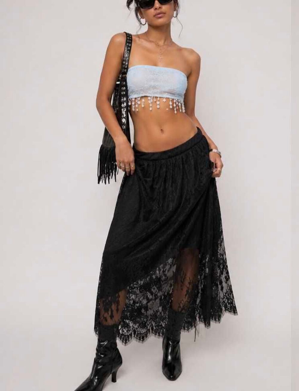 bustier blanc dentelle Vêtements