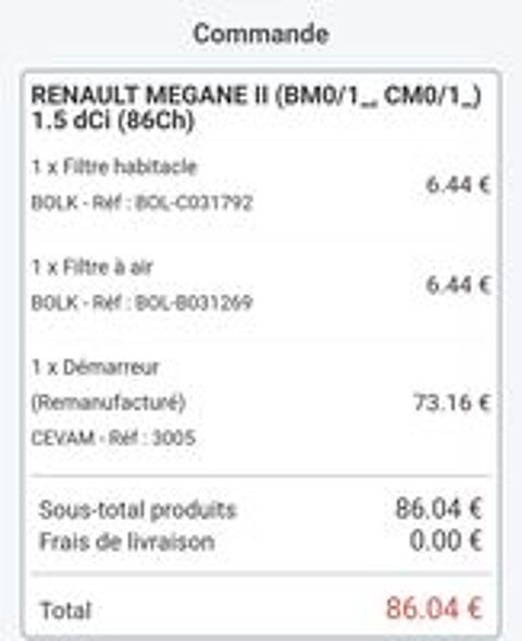 M&eacute;gane II MEGANE II 1.5 dCi 85 AIR 2007 occasion 83300 Draguignan