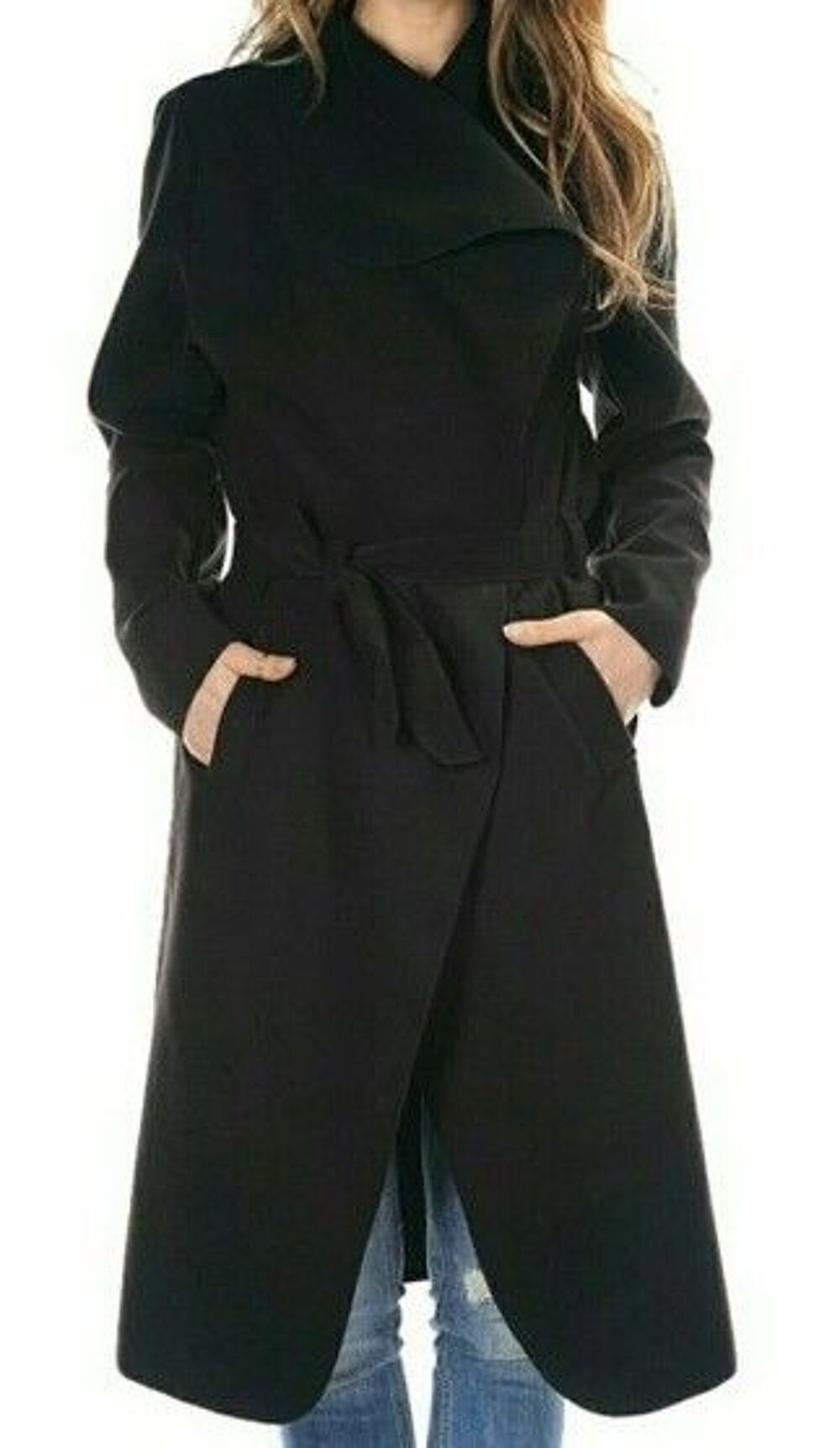 Long manteau noir Vêtements