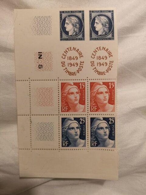 timbres yvert 830  833 double bande complte 8 Saint-Dionizy (30)